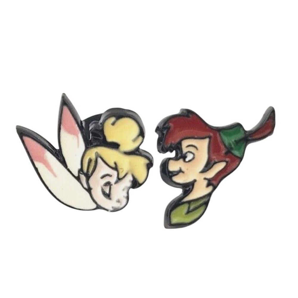 New Womens Boutique Girls Timkerbell Peter Pan Mismatched Enamel Stud Earrings